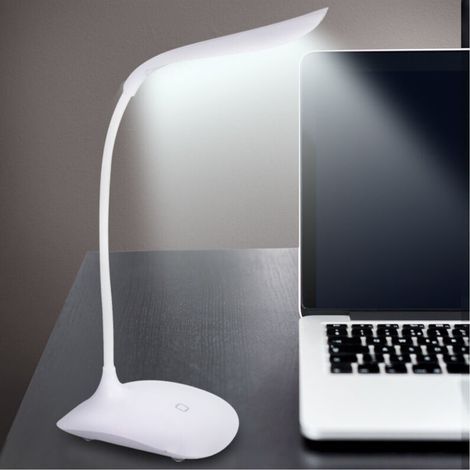 Touch-Schreibtischlampe mit 14 weißen LEDs, einstellbarem Licht und ergonomischem Hals (1/5)
