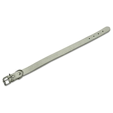 Utilia Pet COLLARE IN CUOIO DI BUFALO SFODERATO Col.Grigio cm. 51x2,5 Utilia Pet (1/2)