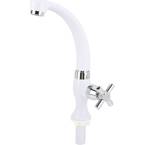 Robinet de cuisine et salle de bain – Mitigeur monocommande en laiton chromé, hauteur 28 cm, débit contrlé, livré avec flexibles (1/5)