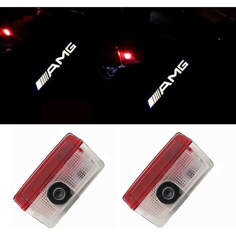 Projecteur Led Logo Porte Voiture - Compatible Mercedes Benz Glc Gla A B C E Class - Installation Directe - Lot De 2 (1/4)