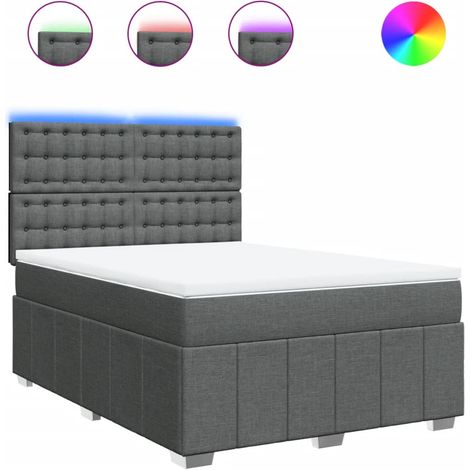 Maison Exclusive - Boxspringbett mit Matratze Dunkelgrau 140x200