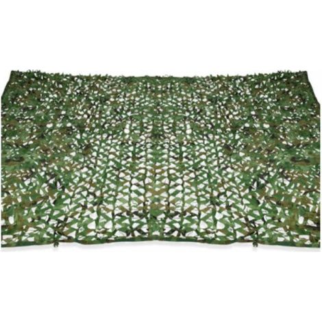 Vela ombreggiante rettangolare con design mimetico, ombrellone 3x4m, rete verde (1/4)