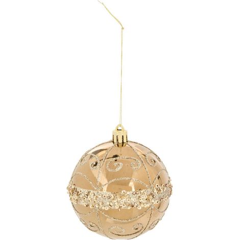 BDN PLAST MARRÓN DECO ORO 80MM - Feeric lights & christmas (1/2)