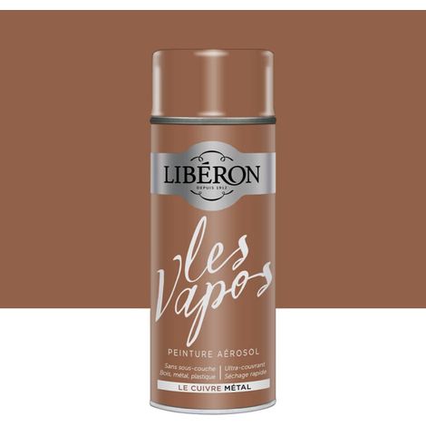 Peinture aérosol LIBÉRON Les Vapos Métal Le Cuivre 0,4 L (1/4)