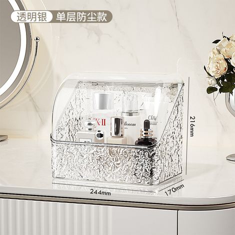 Coiffeuse rangement rouge à lèvres organisateur cosmétique boîte de stockage tiroir compartiment masque visage bureau maquillage rangement plateau tournant (1/5)