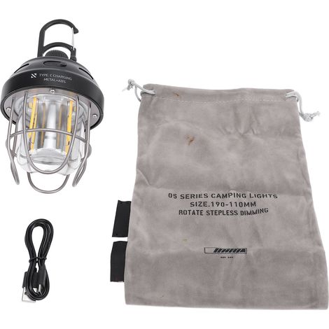 Lanterna da Campeggio Retrò in Metallo – Dimmerabile, Ricaricabile USB-C, Power Bank 2000mAh – Acciaio al Carbonio e Alluminio – Design Vintage Elegante – Ideale per Esterno, Giardino e Cantiere (1/5)