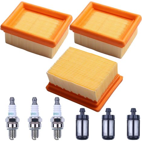 Kit de filtres à air et carburant 3 pièces BR800 pour souffleur à dos Stihl BR800C BR800X, compatible avec Stihl BR 800 X, kit de réglage avec bougies 4283 141 0300 (1/5)