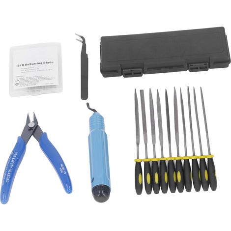 Kit de herramientas para impresora 3D: cuchillo de tallado, lima, herramientas de acabado y lijado. (1/5)