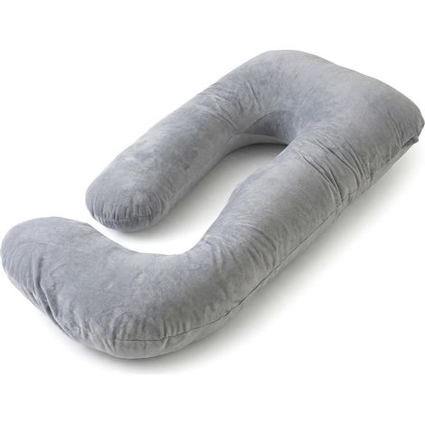 Coussin de Grossesse pour Dormir, Coussin d'allaitement et de Grossesse en U, Oreiller de Grossesse, Soutien du Corps pour Femme Enceinte et Maternité - Gray (1/5)