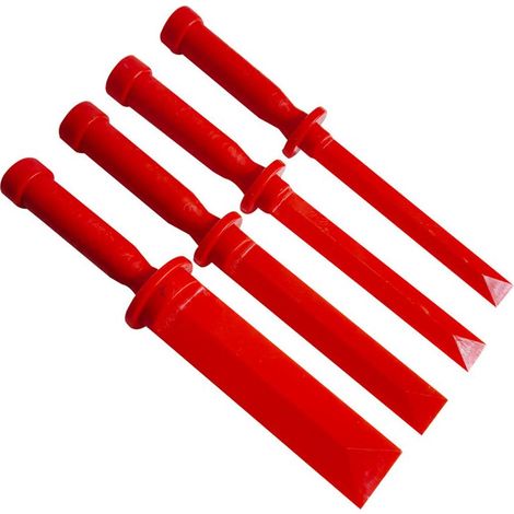 Jeu de grattoirs plastiques largeur 21 - 21 - 24 - 36 mm 4 pièces (1/5)