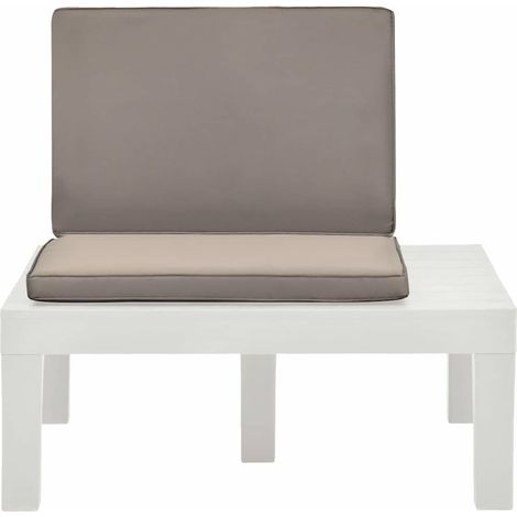 Maison Exclusive - Chaise de salon de jardin avec coussin Plastique Blanc (1/5)