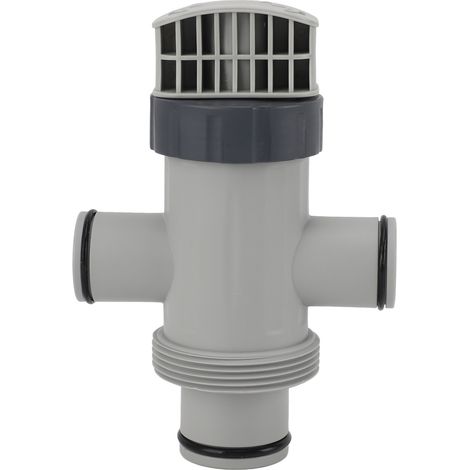 Raccords à double clapet pour tuyaux de pompe de piscine – Compatible Intex 11872, connexion principale 40mm et branche 33mm, matériau plastique durable avec joint d'étanchéité (1 pièce)