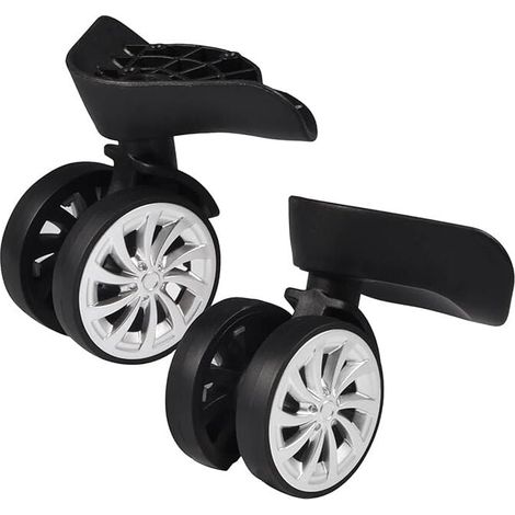 Replace Luggage Wheels, 2Pcs Durable Luggage Wheels Silent Swivel Luggage Wheels with Screws for Repair Replacement MUMU