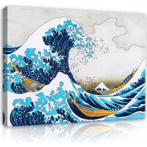 Peinture grande vague en kangourou sur toile Murale pour chambre salon 40x30 (1/3)
