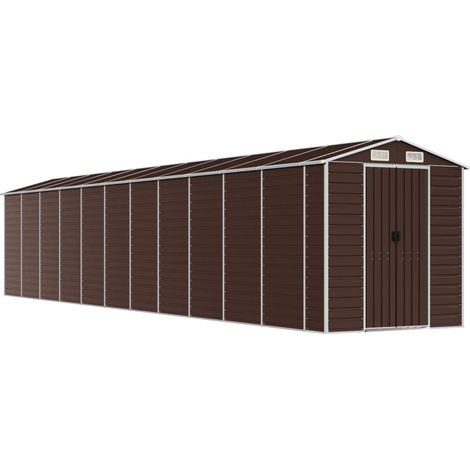 Maison Exclusive - Capanno da Giardino Marrone 191x980x198 cm in Acciaio Zincato (1/5)