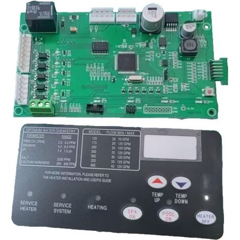 Platine de commande 42002-0007S Kit de rechange pour chauffage de piscine et chauffage de spa avec interrupteur - Laminé FR2 étanche 6 x 3,48 pouces (1/5)