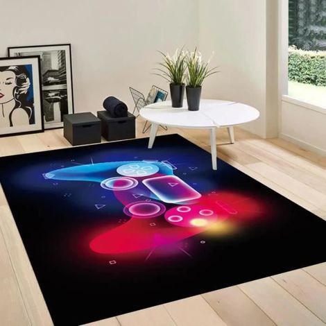 Tapis Chambre Moderne Gamer 120x160cm 3D Manette Graffiti Tapis Chambre Enfant (1/4)