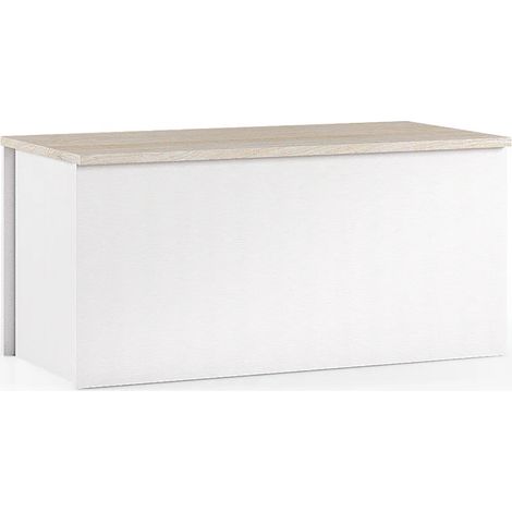 BAULE HALLWAY 90X45XH45CM BIANCO/ROVERE. (1/2)