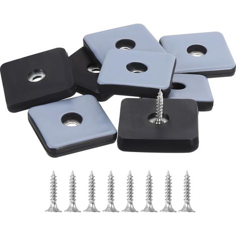 8 Pcs Patins de Protection pour Meubles 40x40mm PTFE Carré Bleu (1/5)