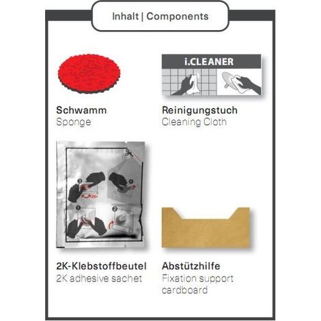Giese Klebe Set 88001-00 für gifix quattro/gifix uno