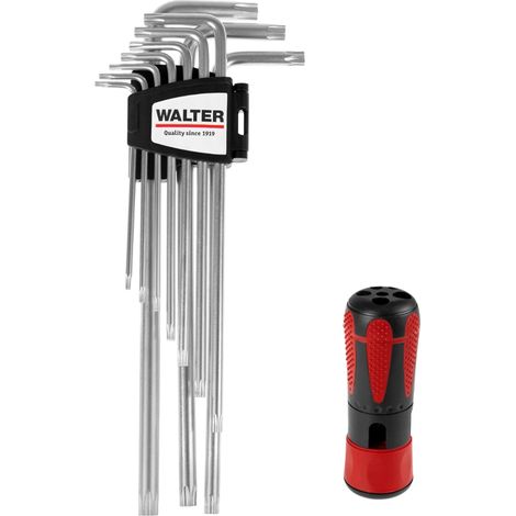 Walter TX Stiftschlüssel Satz 11-teilig Torq Set Winkelschlüsselsatz TX9 - TX50 (1/5)