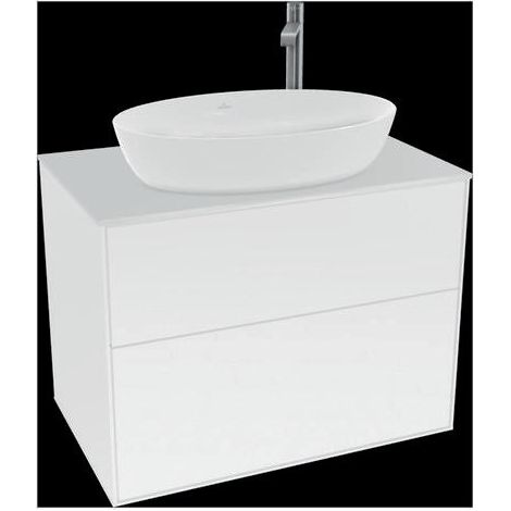 V&B Waschtischunterschrank FINION 800x603x501mm AP Gl wh ma glos. wh lacq. (1/4)