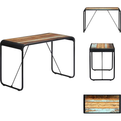 Table de salle à manger 118x60x76cm Bois de récupération massif - Table À Manger - Table Vintage - Table Industriel - Table Design - Meubles Rustique (1/5)