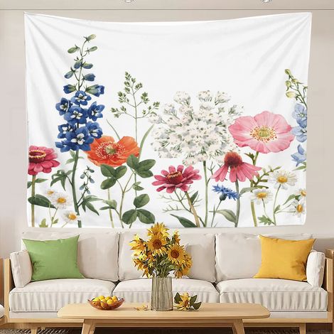 Tapisseries murales rétro pour la décoration de chambre à coucher, idéales pour les fêtes. 150x130cm (1/5)