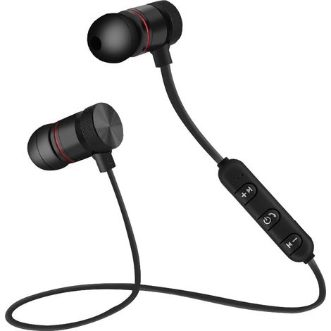 Wireless Bluetooth Headphones with Magnet for Android (Black) (1/5)