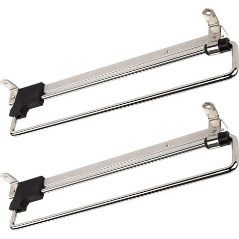 2 x Porte-Cintres Coulissant Portemonteaux Télescopic Porte-vêtements Extractible 300 mm (1/5)