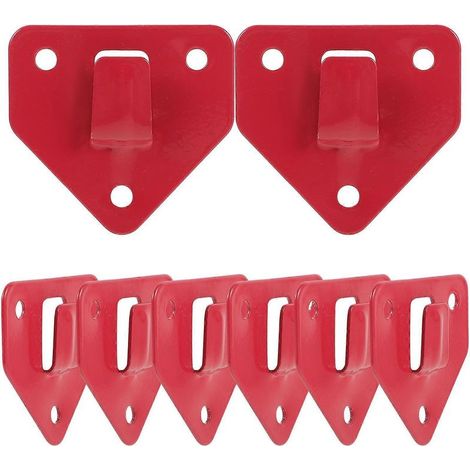 crochets muraux pour extincteur, support de fixation robuste pour extincteur (rouge)-6.20X6.20X0.80CM-Red (1/4)