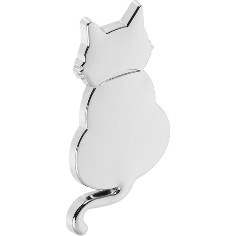 Autoaufkleber 3D Katzenmotiv Silber für Stoßstange und