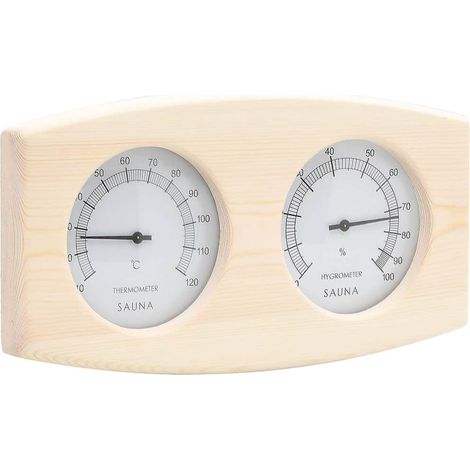 vidaXL Higrotermógrafo y reloj de arena para sauna 2 en 1 madera pino (1/2)