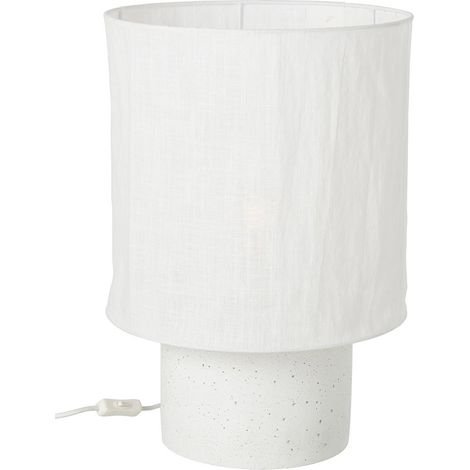 Lampe à Poser en Ciment "Havel" 50cm Blanc (1/4)