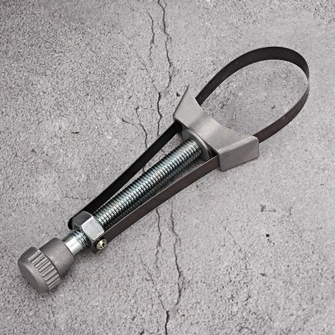 Outil de réparation automobile pour le démontage du filtre à huile moteur, nettoyant pour filtre à huile, clé à sangle en fer (1/4)