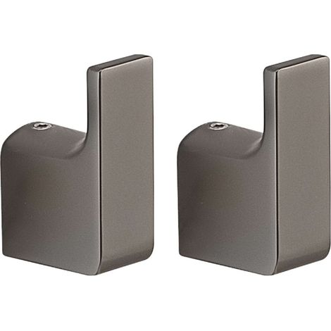GEDY PI278100000 Set 2 Perchas Gun Metal - ref: PI278100000