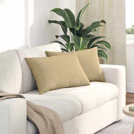 Coussins de canapé - 42013692 - Vert gris - 60 x 40 cm - Velours côtelé (1/5)