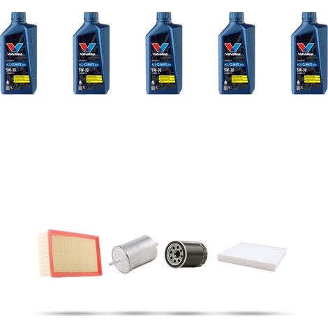 Kit tagliando 4 FILTRI e 5L OLIO compatibile con Vw Bora 1.6 74kw dal 1998 (1/5)