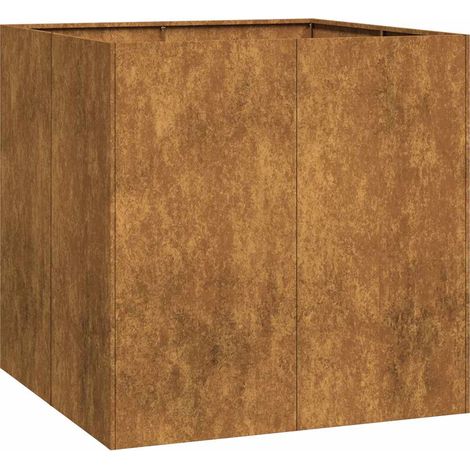 Pflanzkübel Rostig 80x80x80 cm Wetterfester Stahl vidaXL765453