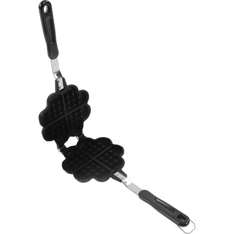 Moule à gaufre en forme de cœur, poêle double face antiadhésive pour cuisson, outil de pâtisserie cœur, moule à gaufre double face sans colle. (1/5)