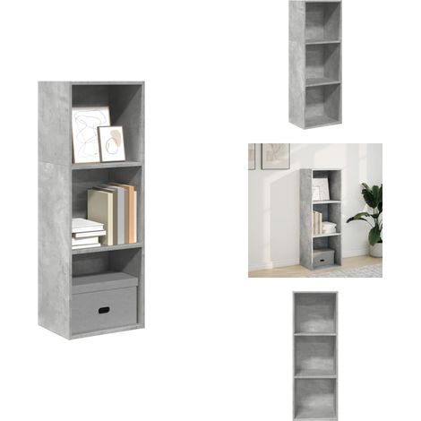 Bibliothèque gris béton 40x30x114 cm bois d'ingénierie - Bibliothèque - Bibliothèques - Étagère - Armoire De Rangement (1/5)