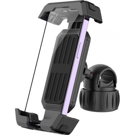 Bicycle Phone Mount, [3S Installation & Ultimate Anti-Vibration] Motorcycle Phone Holder, 360° Rotation & Improved Sturdy Handlebar Clamp, Bike Phone Holder for 4.7-6.8” Smartphones (1/5)