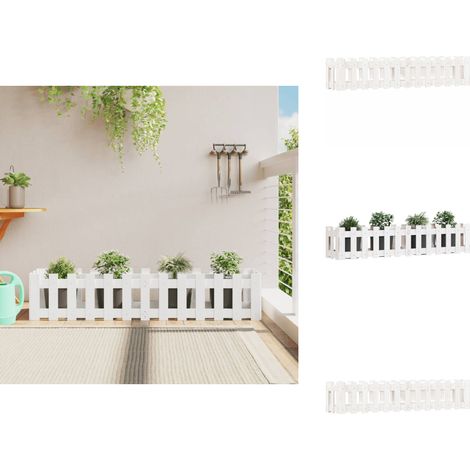 Lit surélevé de jardin design de clôture 150x30x30cm pin massif - Jardiniere - Bac À Plantation - Lit Surélevé - Planter - Décoration Extérieur (1/5)