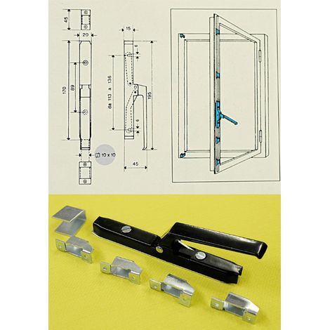 Cariglione maniglia cremonese doppia azione ibfm art 429 per asta quadra da 10mm