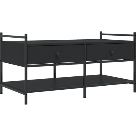 Maison Exclusive - Couchtisch Schwarz 99x50x50 cm Holzwerkstoff