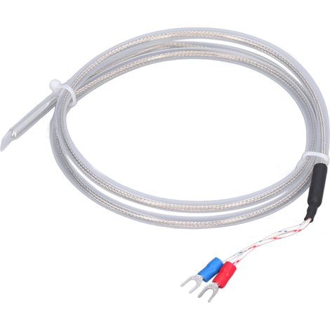 Sonde PT100 thermocouple type K, capteur de température haute précision 0‑200℃, longueur 1 m