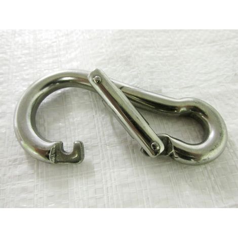 Wide Opening Carabiner Stainless Steel 10MM (Marine Carbine Hook Karabina Rope)