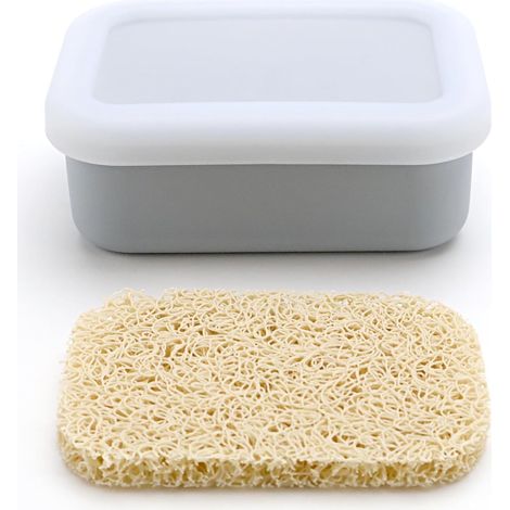 Porte-savon de voyage - Silicone étanche - Avec couvercle - Incassable - Portable - Rangement pour shampoing solide (1/5)