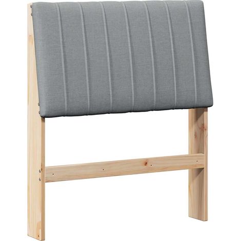 Maison Exclusive - Cabecero tapizado Gris Claro 80 cm Madera de p