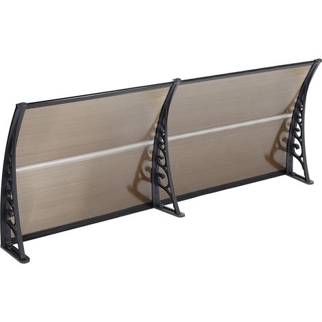 Vordach Haustür für Haustür Terrasse,Überdachung Markise Türvordach ,Vordach braun 100x300cm (1/5)